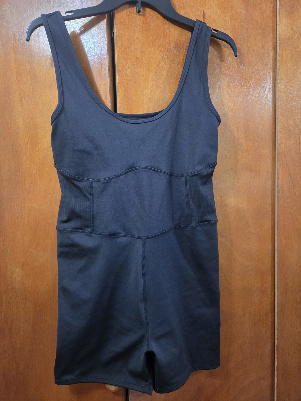 JustFab Black Scoop Neck Shaping Romper